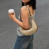 Summer Vacati Beach Woven Tote Bag French Elegant Zipper Dumpling Bag High-Quality Classic Fashiable Versatile Shoulder Bag