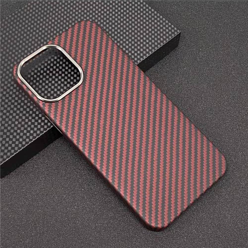 Aramid Fiber Phone Case for Iphone 12 Pro/12mini/12/12pro Max with Metal Ring