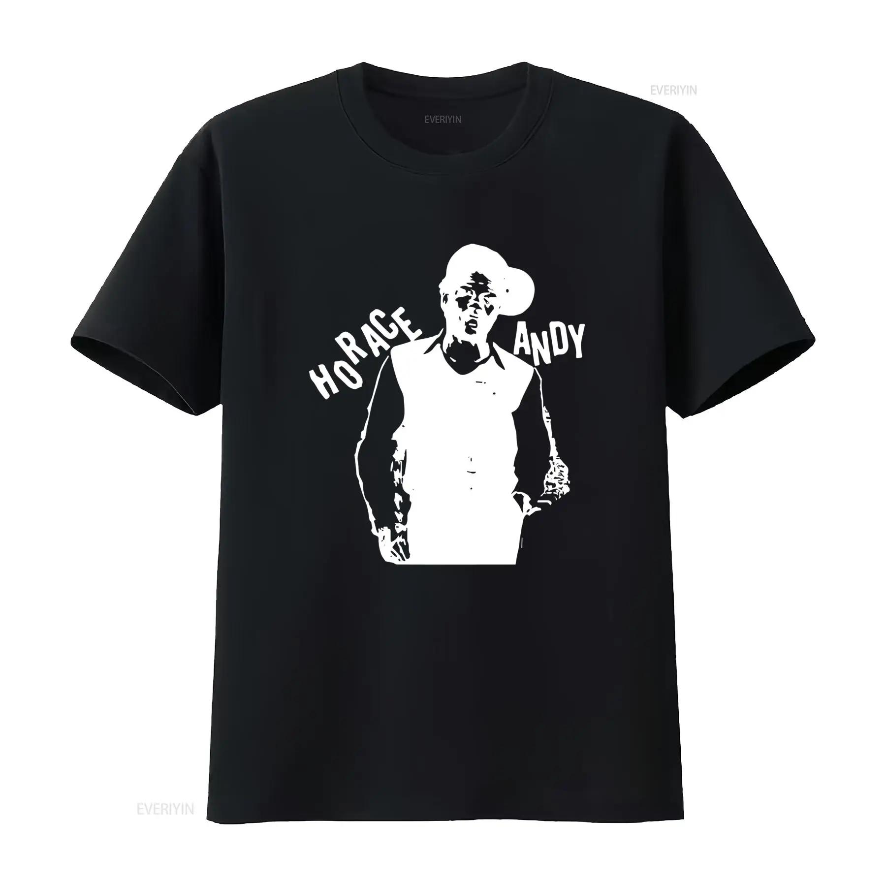 Mens Horace Andy Stencil T Shirt Reggae Ska 2 Tone Music Inspired  vintage Washed fashion Stretched designer clothes Unisex -... S