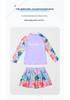 Girls' Quick-Dry Floral One-Piece Swimsuit with Sun Protection
