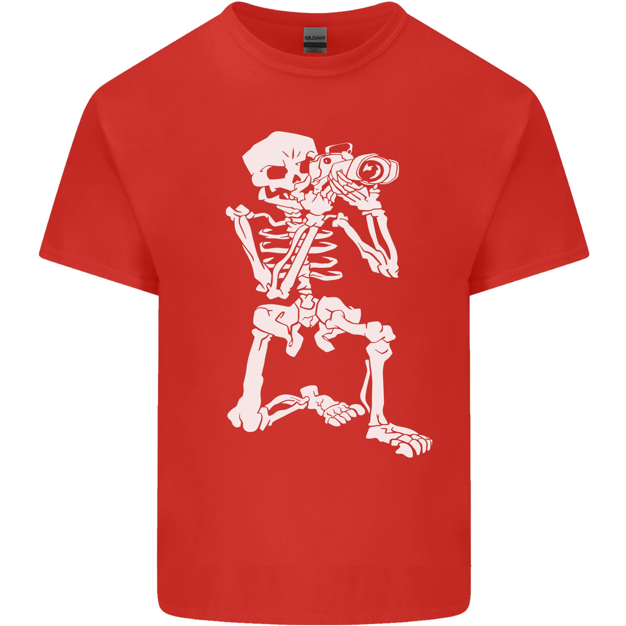 Skeleton Photographer Photography Unisexs Light Cotton TShirt S