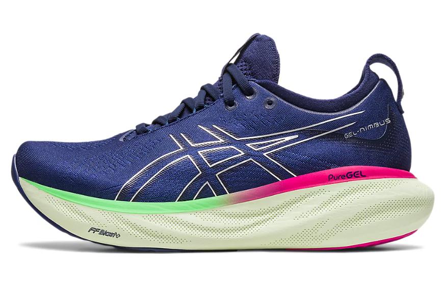ASICS Gel Nimbus 25 Индиго Синий Чистое Серебро Женские 1012B356-400 37.5