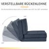 Floor Sofa Foldable Sleeper Chair Floor Chair 5-Level Adjustable Folding Chair Sofa Bed Sofa Bed Single Sofa Blue 61 X 73 X 58 Cm