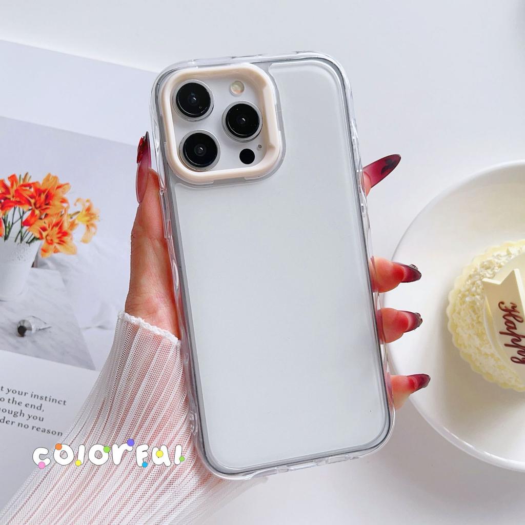 Fresh Macaron Colored Clear Hard Case PC+TPU 2in1 Protective Back Cover for iPhone 17 16e 16 15 14 Plus 13 12 11 Pro Max