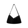 Korean Daily Commuter Pure Color Suede Handbag Casual High-end Single-shoulder Small Square Bag