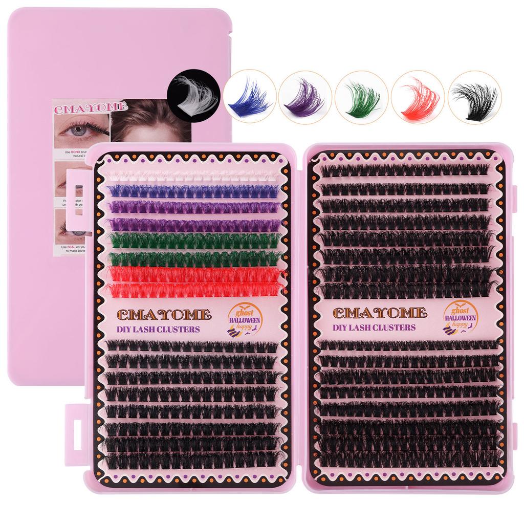 Color D Song Single Cluster False Eyelash Set 8-16Mmdiy Segmented Grafting Thick Eyelashes