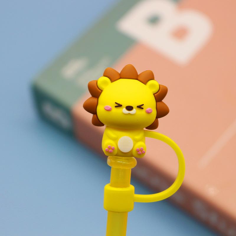 Cartoon Straw Sealing Tools Silicone Straw Tips Drinking Dust Splash Proof Plugs Cover Creative Cup Accessories 6-8mm