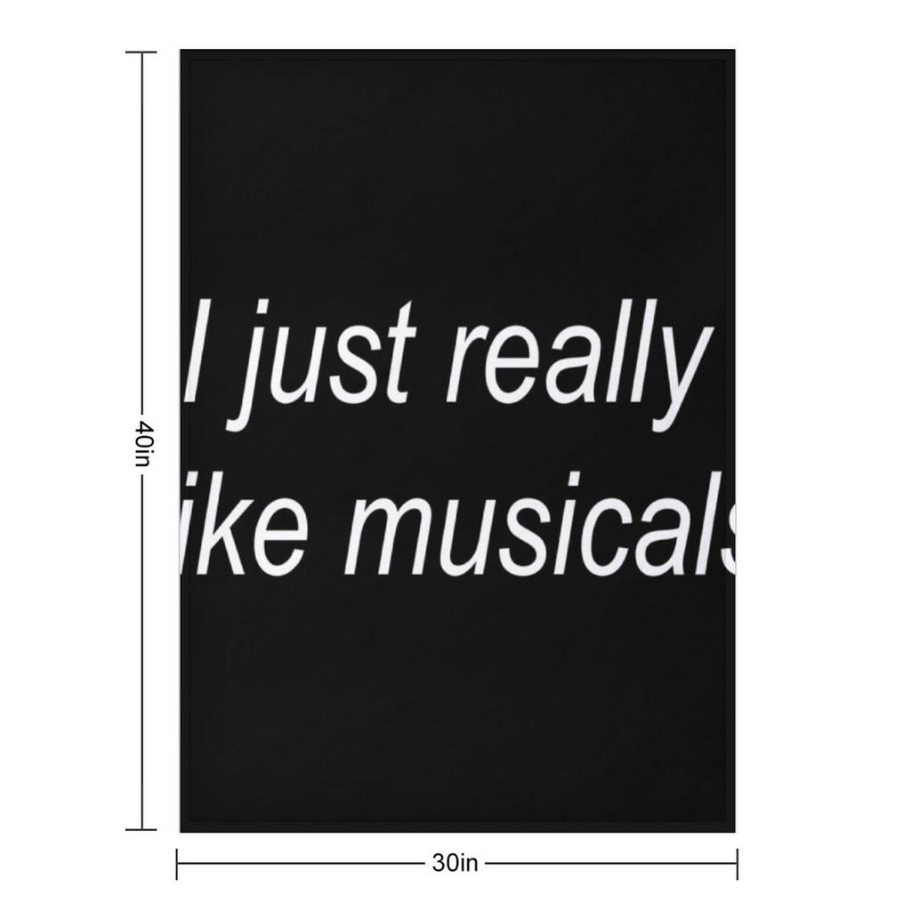 I just really like musicals Throw Blanket Baby Loose Kid'S Beach Blankets
