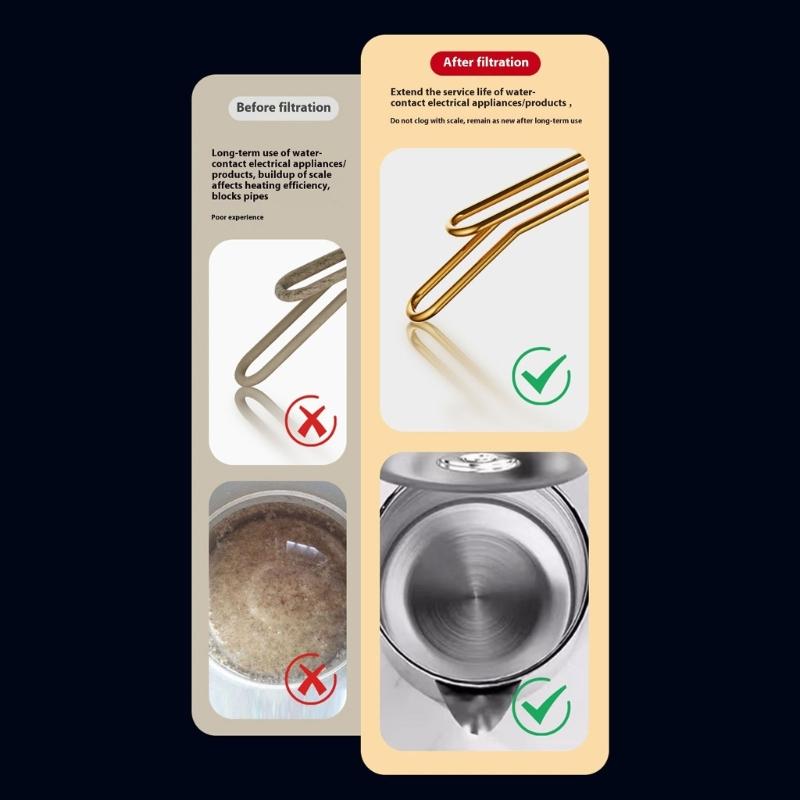 Advanced Scale Reduction Filtration System For Heated water Heaters With Temperature Display Simply set up Corrosion Resistant ABS Construction