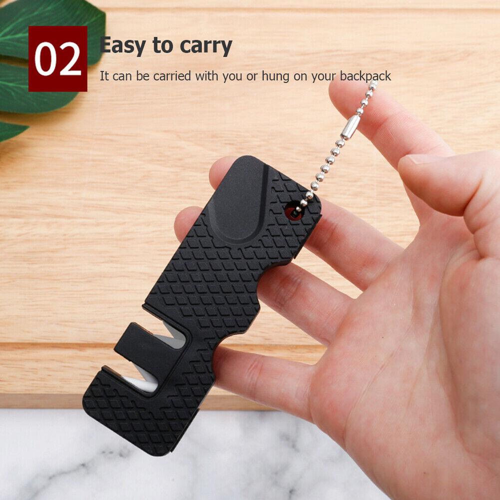 Tungsten Ceramic Carbide Cutlery Whetstone Sharpener Fish Hook Pocket Sharpener