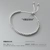 925 Silver Bead Bracelet For Women Korean Fashion Adjustable Luxury Jewelry Original Designer Beaded Bracelet