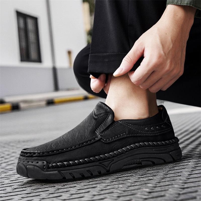 High Quality Men's Casual Leather Soft Bottom Shoes Comfy Big Size 39-48 Business Classic Business Shoes Flat Designer Loafers