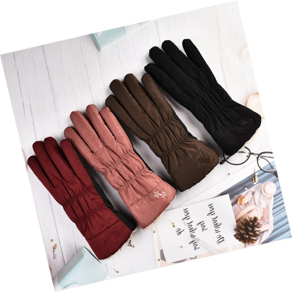 

Warm gloves autumn and winter women s gloves cold-resistant outdoor riding velvet ski gloves stall mode electric vehicle High Quality average size