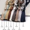 2pcs Handmade Tassel Curtain Tieback Room Accessories Gold Curtain Buckle Rope Home Decoration Holdback Window Fringe