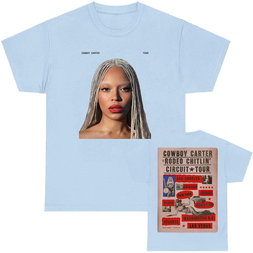 Beyoncé COWBOY CARTER TOUR 2025 T-shirt Cotton Summer Women Men Tshirts Short Sleeve O-neck Loose Tee-shirt Men Tees Print Top