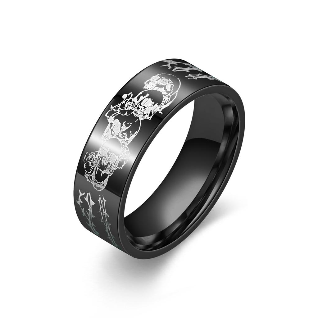 Fashionable Men's Skull Flower Rings for Men and Women