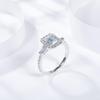 Anel feminino de moissanite completa com diamante esmeralda e cor D S925 Sterling Sliver 18K banhado a ouro joias finas para mulheres