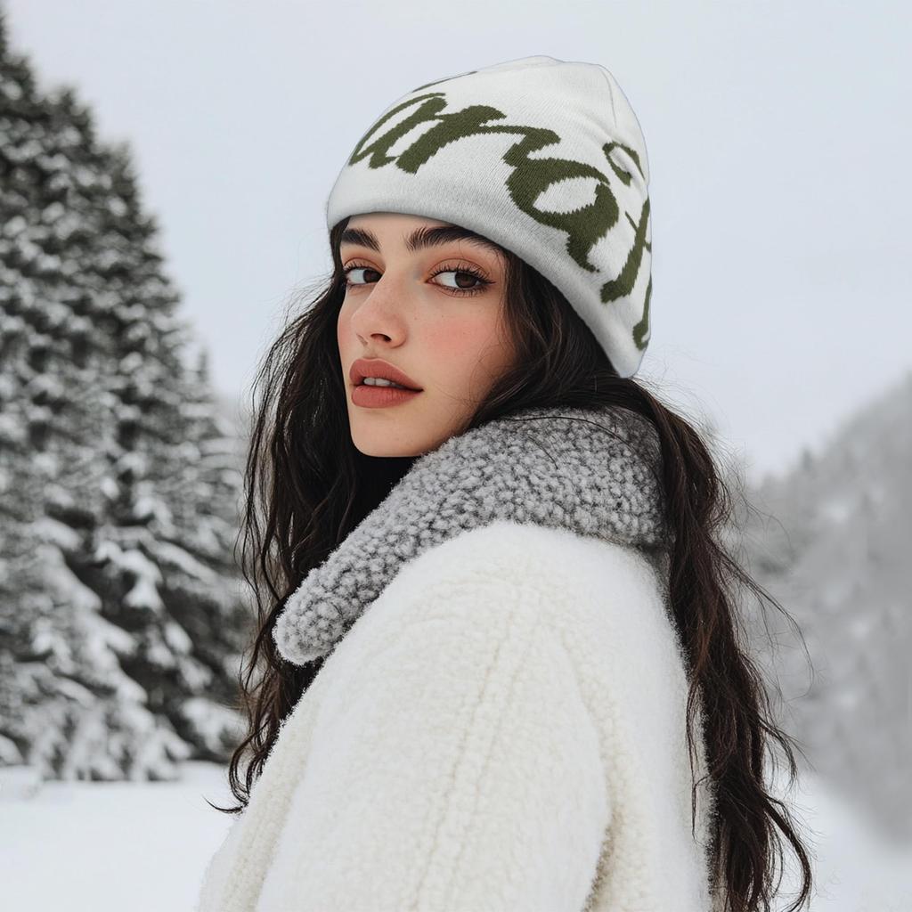 Clape Knit Cap for Autumn and Warm with a Large Sizes and Suitable for Sports and Beanie Cap Men's Winter, Double-Layered Construction, Available,