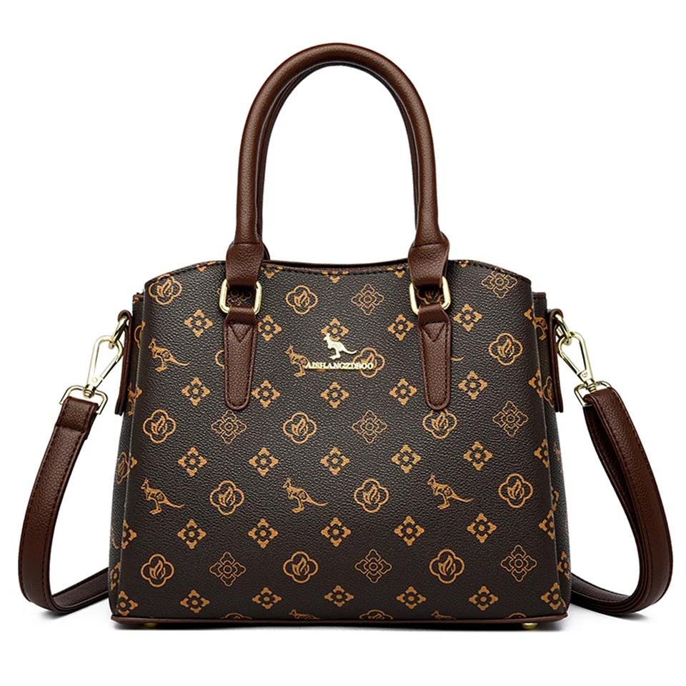 Stylish Women'S Bag Long-Lasting Leather With Comfortable Double Handles Removable Shoulder Belt Spacious And Versatile Function