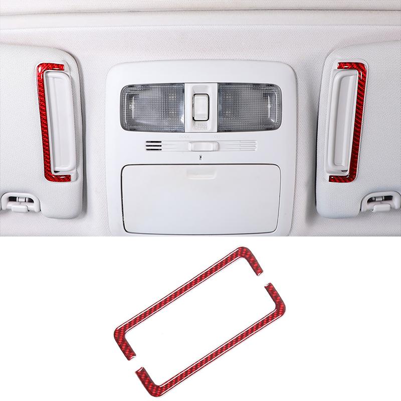 For Subaru Forester 2013-2018 Red Soft Carbon Fiber Interior Kit Dashboard Console Gear Shift Panel Decoration Trim Stickers