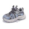 Boys' Fashionable Color-Block Sneakers2026New Autumn Leather Girls' Casual Shoes, College Style Running Shoes, Trendy
