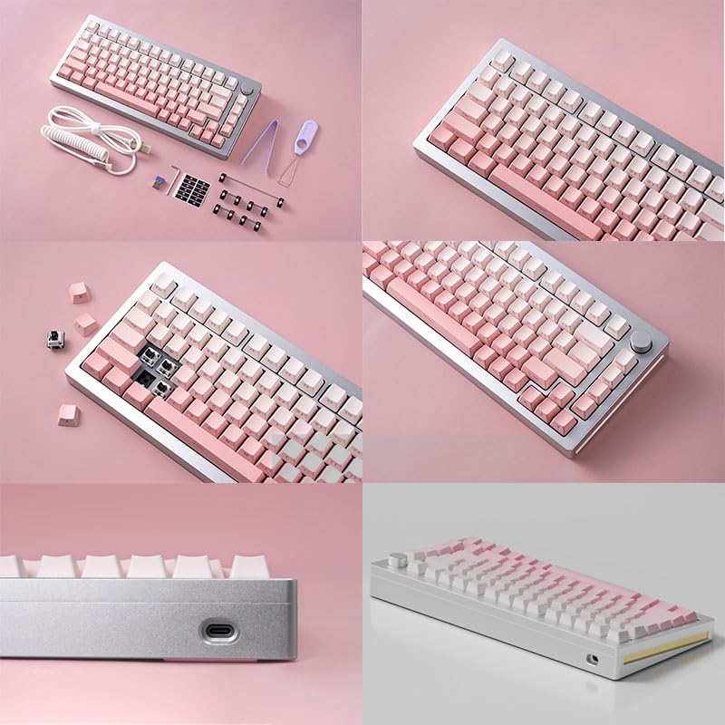 MonsGeek English Layout Wireless Akko V3 Piano Pro Switch Tenkeyless Mechanical Keyboard with Gasket Aluminum Compatible with Mac 6000mAh Battery