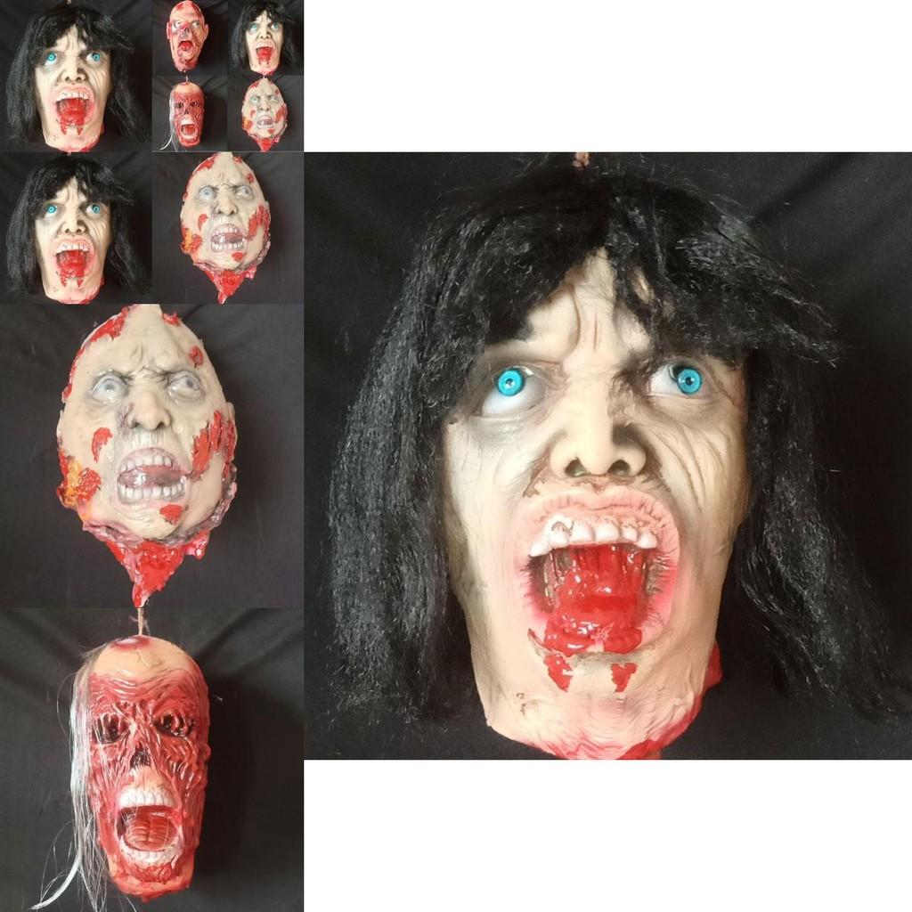 Horror Haunted House Decor With Bloody Head Prop For Halloween Scare Events