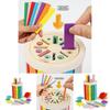 Wooden Rainbow Sorting Balls And Matching Board For Childrens Color Recognition And Fine Motor Skills Development