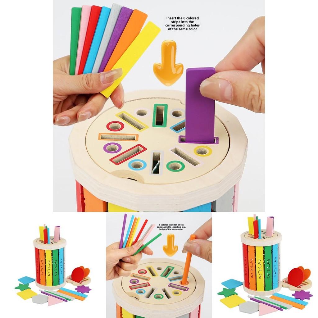 Wooden Rainbow Sorting Balls And Matching Board For Childrens Color Recognition And Fine Motor Skills Development