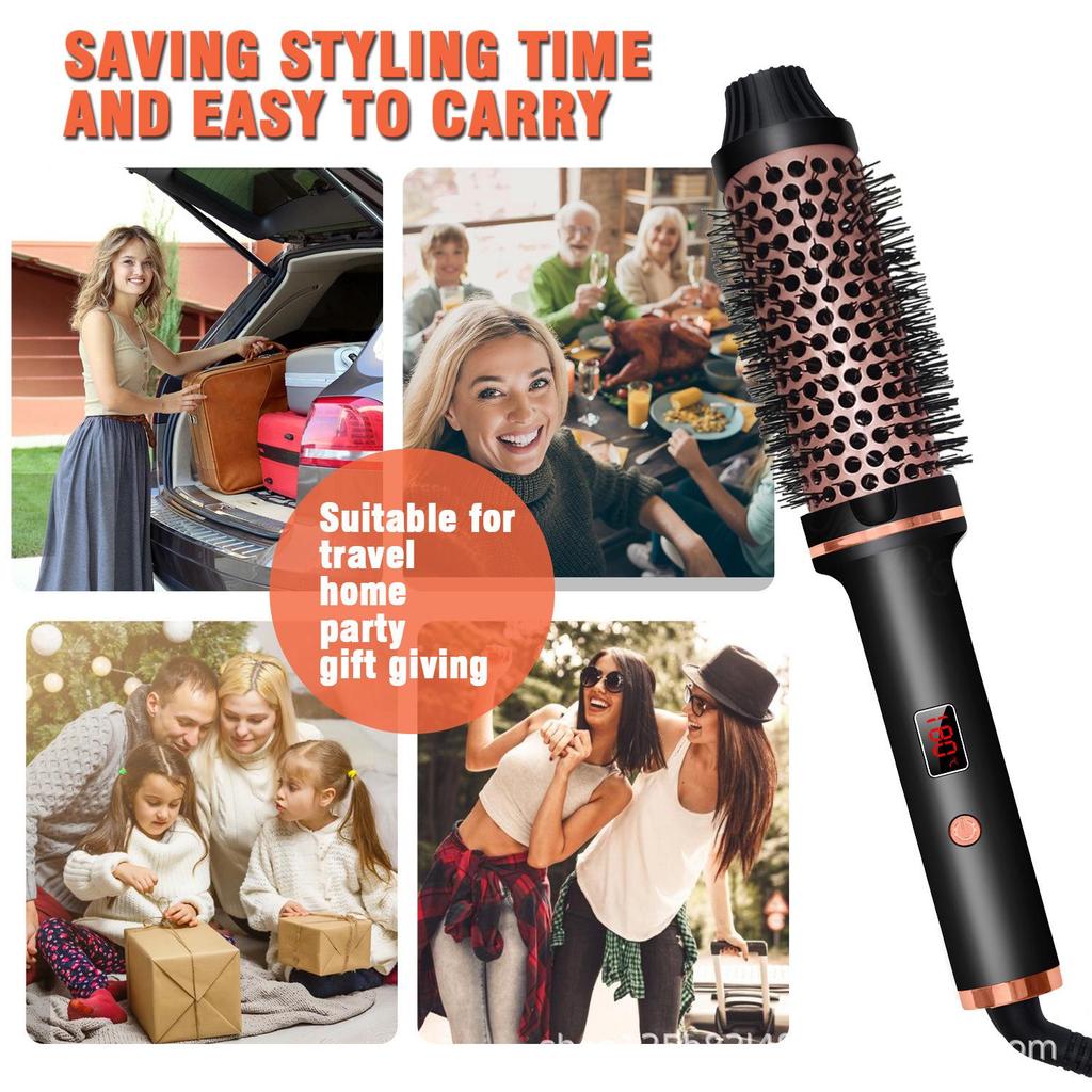 Cross-Border Hot-Selling Electric PTC Curling Iron & Roller Comb with Constant Temperature Control and OEM Customization Options.