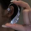 1pc Women'S Fashion Luxury Wing Ear Jewelry, Individual All-Match Premium No-Piercing Ear Clip