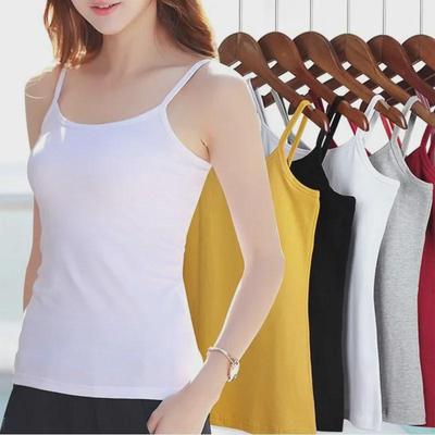 Damen Camisole aus reiner Baumwolle: Weiß oder Schwarz, Klein bis Übergröße, Sexy Rückendesign für Frühling und Sommer Lagen