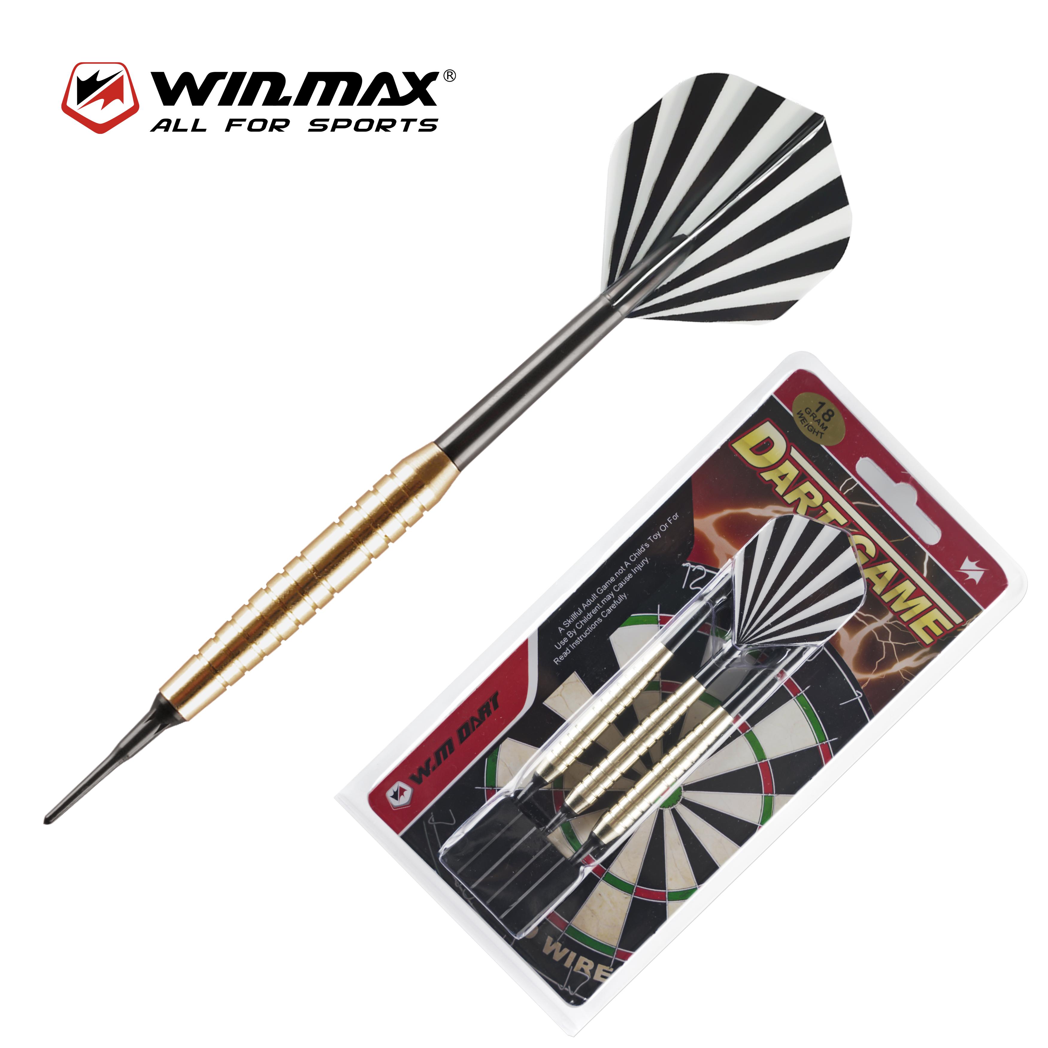 Win.max Customized 18g Brass Darts Nylon Shaft with Safety Soft Tip Darts Indoor Darts Game латунный