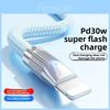 Кабель для передачі даних Apple Lightning із головкою зі сплаву цинку для швидкої зарядки потужністю 30 Вт для iPhone 14 та 13