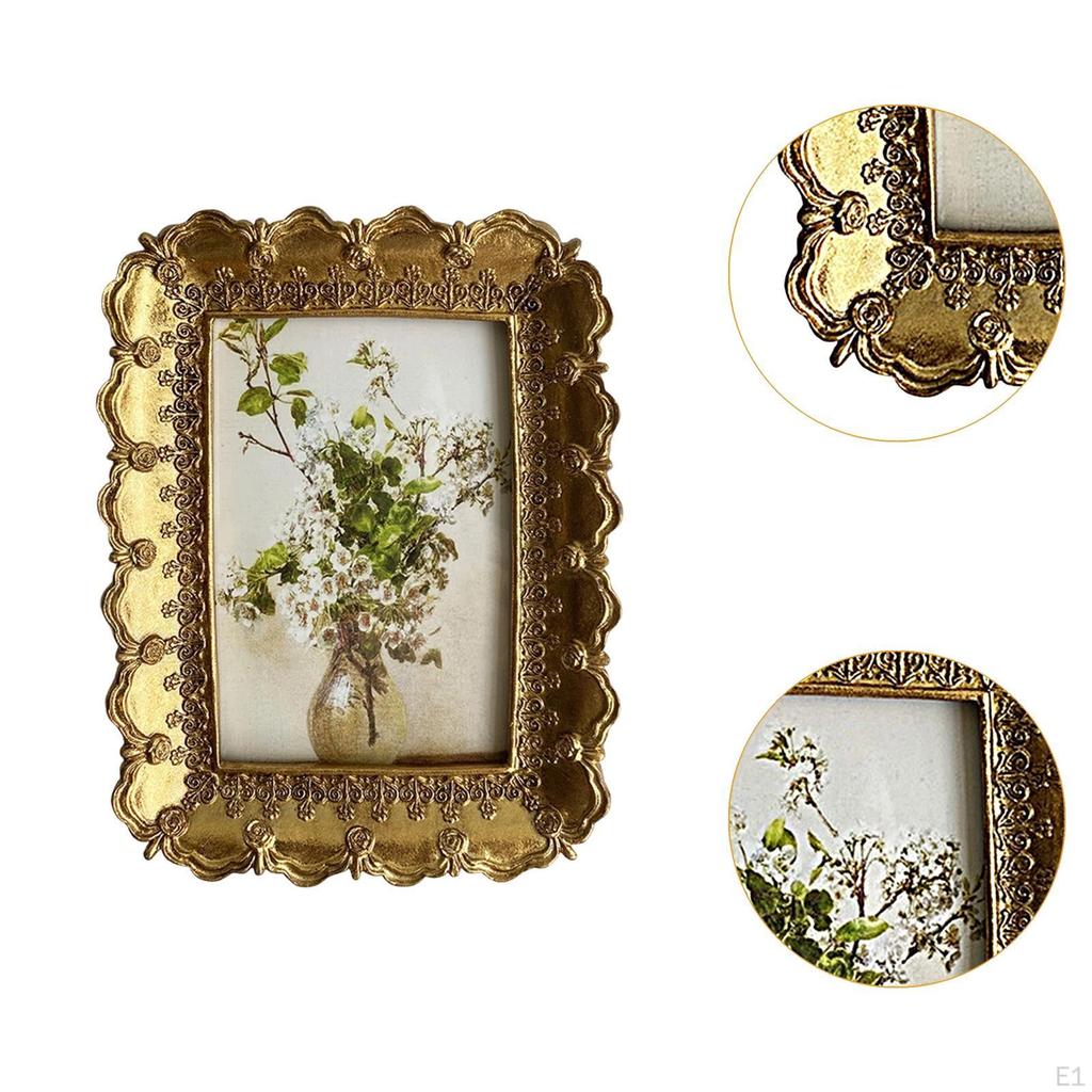 Photo Frame Holder DIY Display Case for Home Decor Gold Tabletop Birthdays Valentines