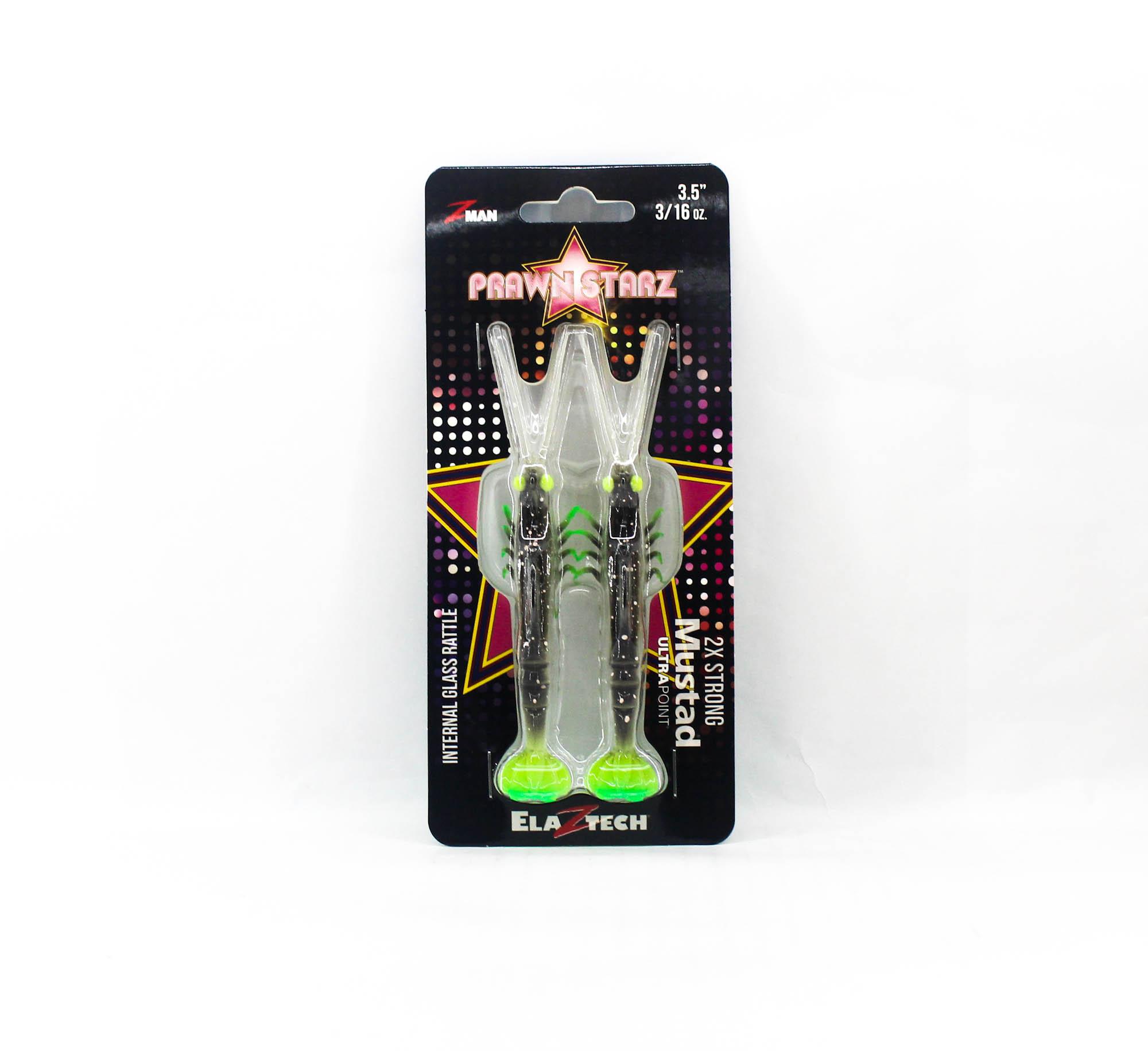 Zman Soft Lure PrawnstarZ 3.5 Inch 2/Pack Glow Chartreuse (9071)