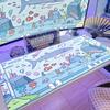 Cartoon Hemelsblauwe Haai Muismat Computer PC Gamer XXL Antislip Toetsenbord Oceaan Gaming Accessoires HD Groot Kawaii Japanse Matten