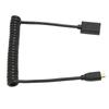 HD Multimedia Interface Cable Micro To Female 8K 60Hz 48Gbps Coiled Video Adapter Cord for Tablet TV Camera