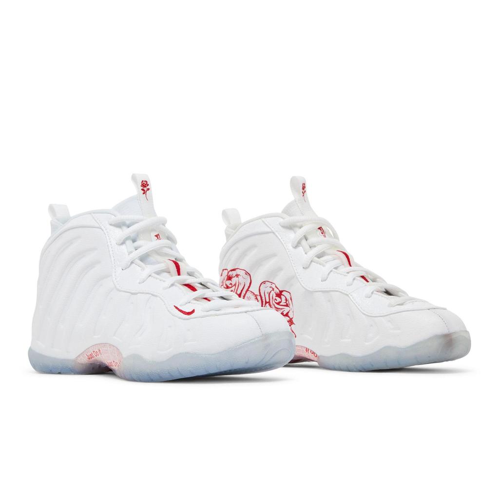 Nike Lil Posite One PreSchool 'Thank You Plastic Bag' (Unisex) White / White / University Red Kids' Basketball Shoes CU1055 100