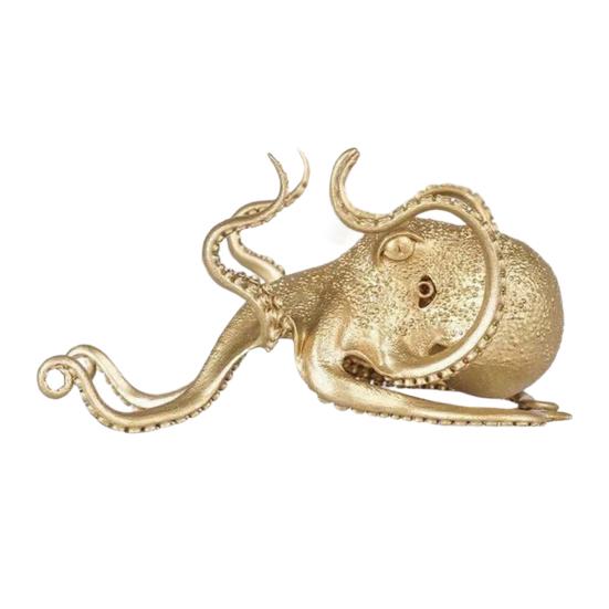 Mobile Phone Holder Retro Metal Octopus Phone Stand Multi-functional Desktop Pen Holder золотистый