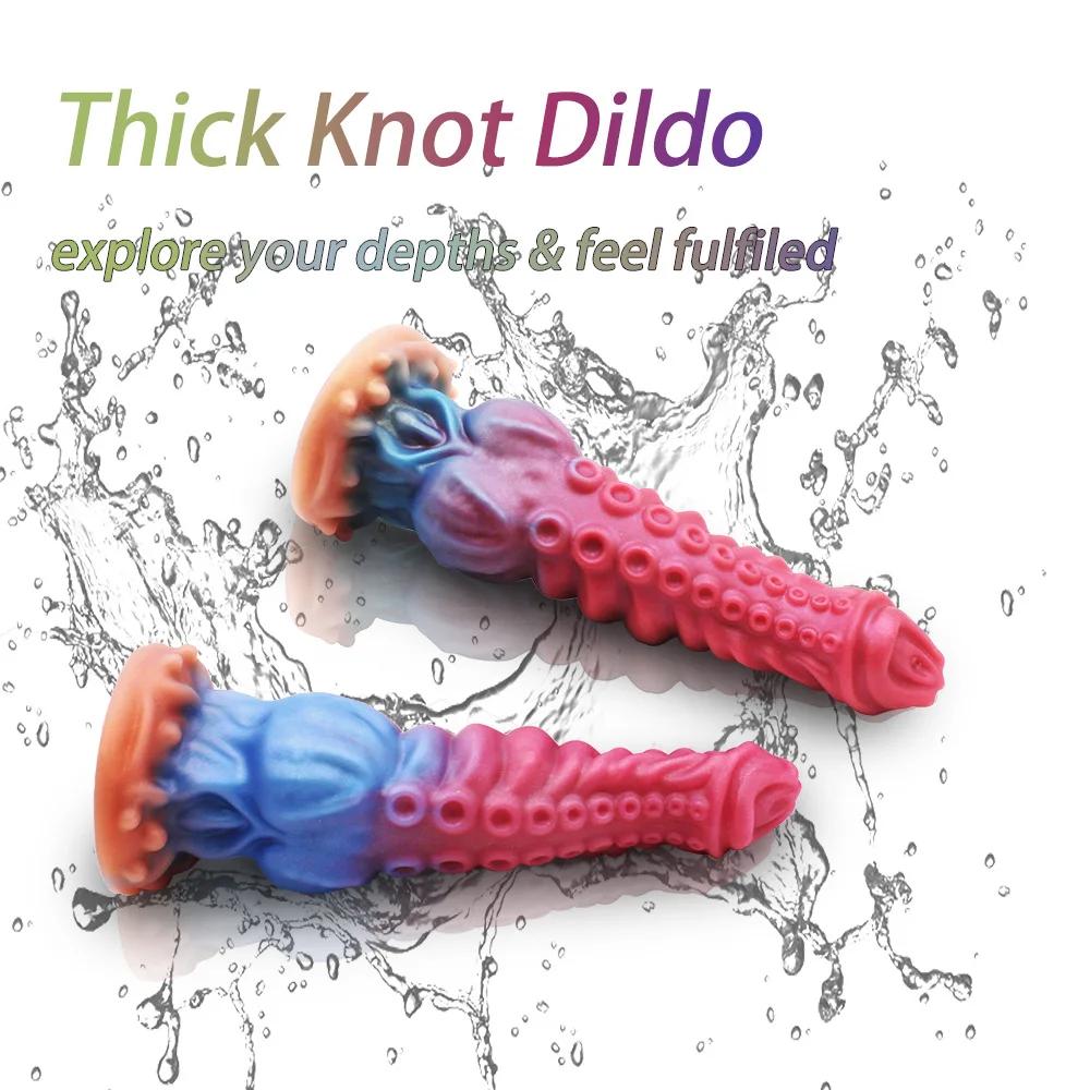 S/M/L Tentacle Anal Dildo Thick Silicone Monster Dildo Huge Penis Fake Dick Alien Dildo With Suction Cup Sex Toys For Women Men