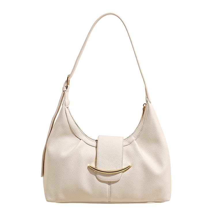 

Женская мягкая кожаная подмышечная сумка повседневная сумка через плечо для commuters белый