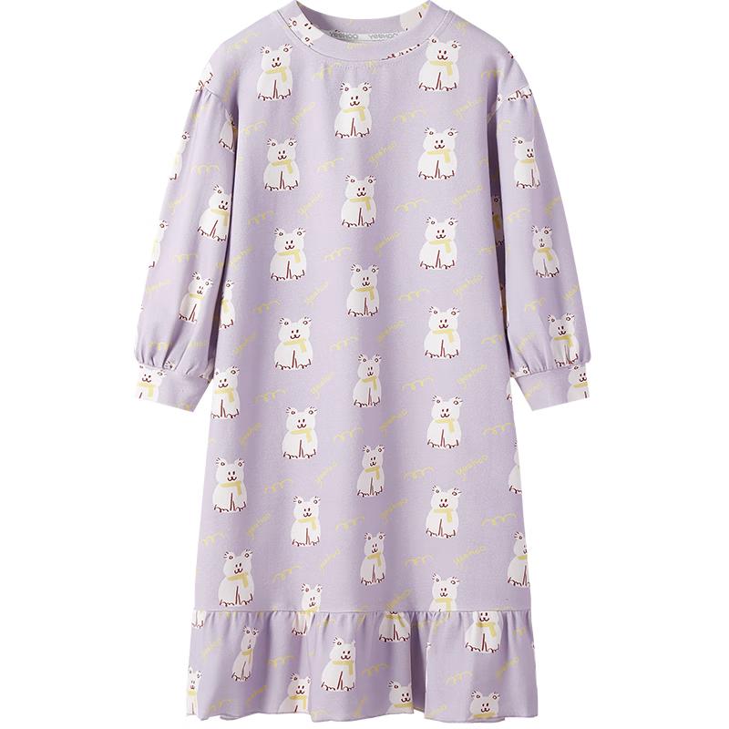 YEEHOO Girls  Pure Cotton Long-Sleeve Pajama Set 110