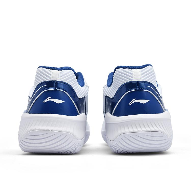 Li Ning Thunder Training Comfortable Fashion Shock Absorption Non-Slip Wear-Resistant Low-Top Badminton Shoes Unisex sneaker White Blue AYTV005-1