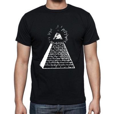 Occhio degli Illuminati Piramide Ispirazione Maglietta Divertente Tee