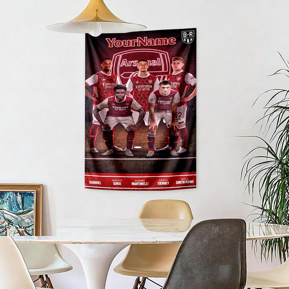 Arsenal Custom Your Name Wall Decor Tapestry Art For Pet Memorial Birthdaywedding Party Backdrop Family Gift