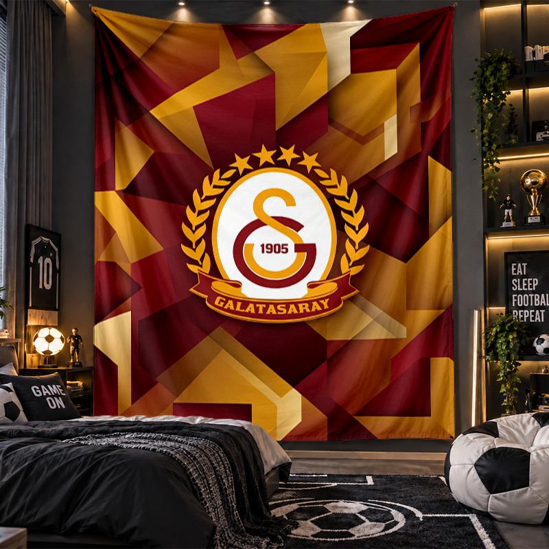 Arazzo da Appendere a Parete Tessuto Stampato Galatasaray FC per Soggiorno Camera da Letto Decorazione Casa