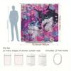 1Pc Valentine'S Day Shower Curtain Cute Animal Floral Pattern Wolf And Butterfly Medieval Style Bathroom Decor Polyester Fabric