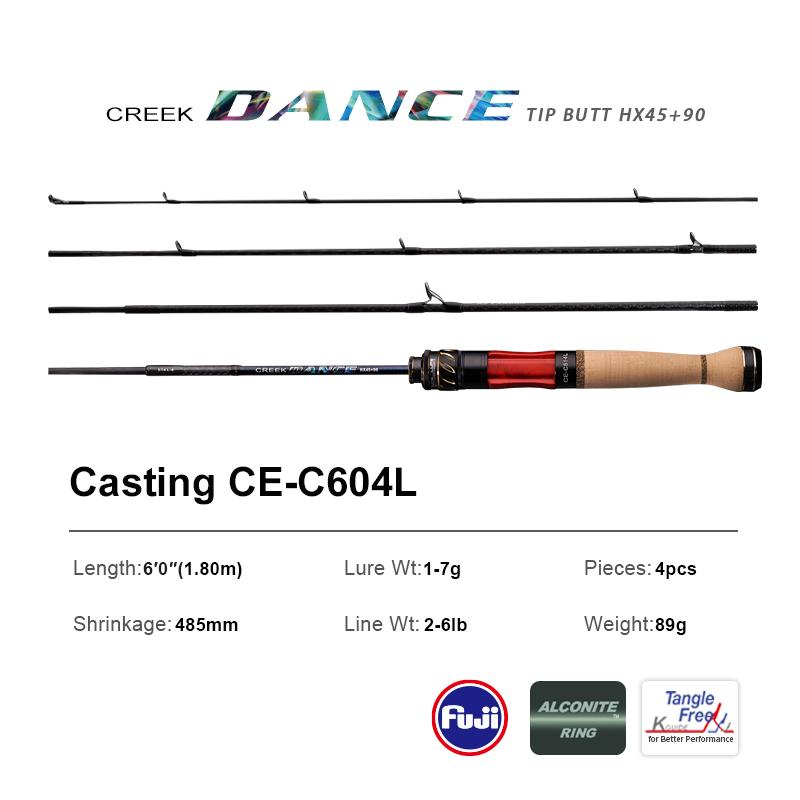 

PURELURE CREEK DANCE удилище для ловли форели BFS рыболовное кастинговое UL спиннинговое легкое удилище для путешествий удилище для выбрасывания струйное удилище Fuji Alconite Ring Perch