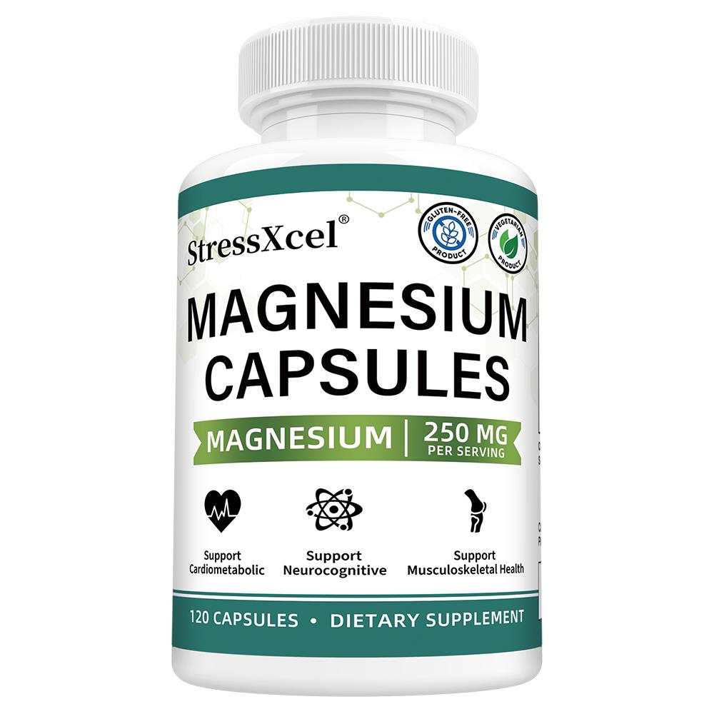 

Magnesium Dietary Supplement, With Vitamin D3, B6, Zinc, 120 Capsules Per Bottle 120 Capsules